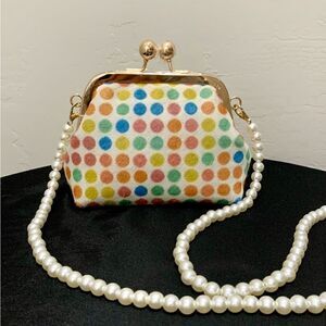 Handmade Real Hair-on-calfskin Polka Dot Kisslock Clutch/Wristlet/Crossbody
